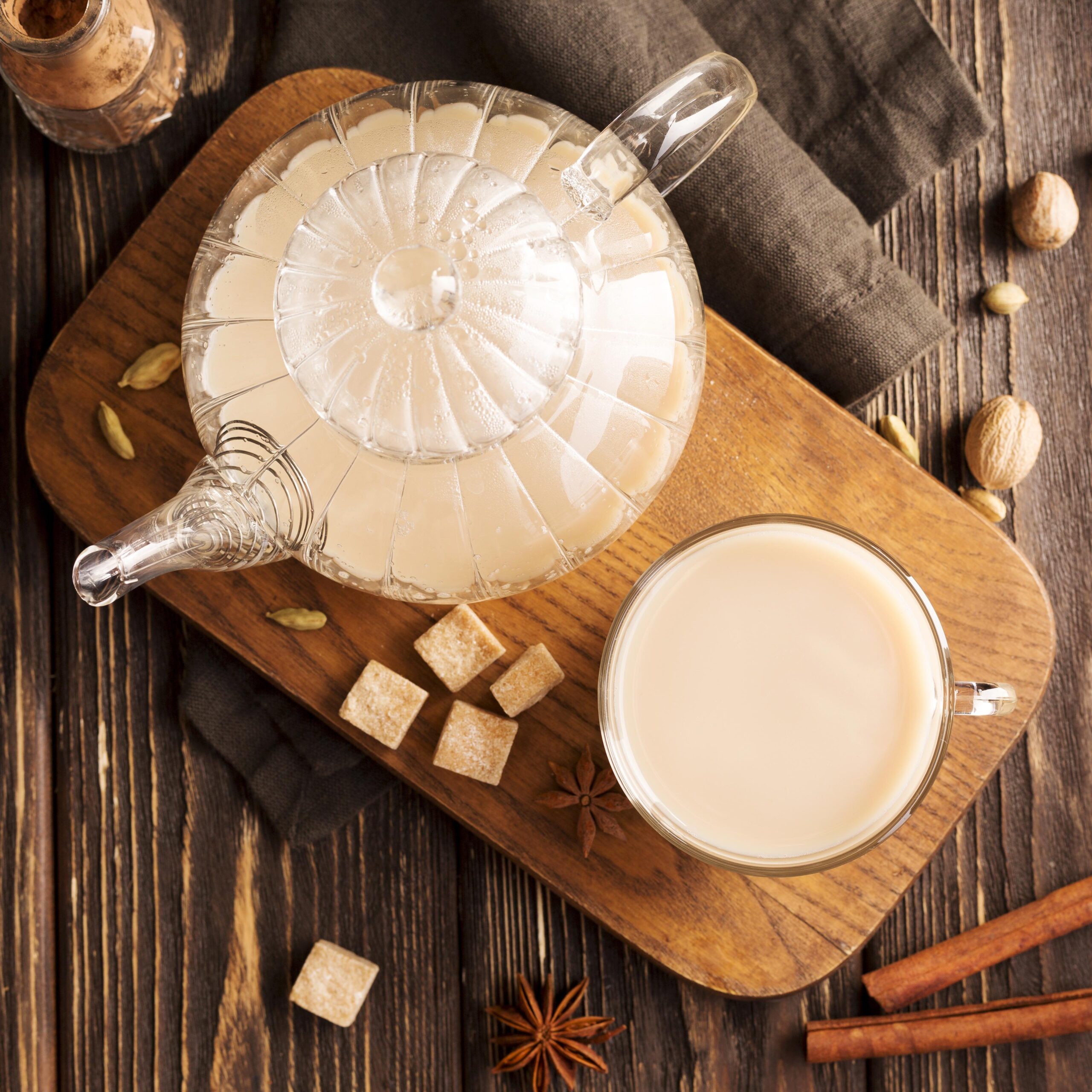 پودر آماده تی لاته - Tea Latte با طعم فندوق 3 تی لاته